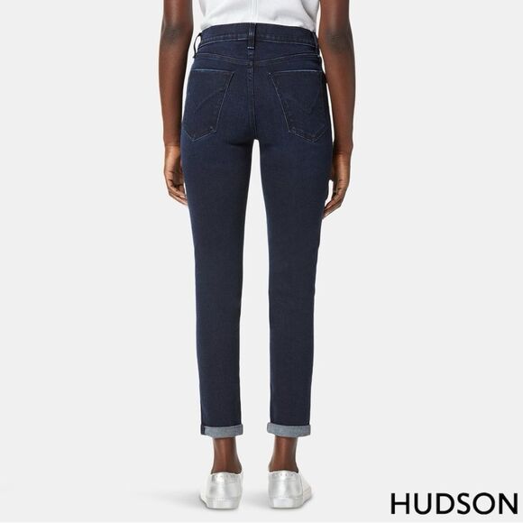 Hudson *NWT* Lana Mid Rise Slim Cut Boyfriend Jean w Rolled Hem in Baby Tonight - Picture 2 of 12